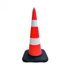 Con flexibil din TPE, inaltime 90cm, doua folii reflectorizante, baza cu greutate