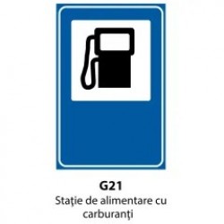 Statie de alimentare cu carburanti, Indicator rutier | Semn de circulatie