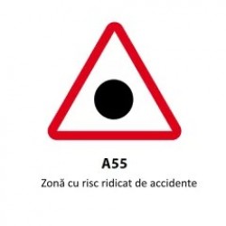 Zona cu risc ridicat de accidente, Punct Negru, Indicator rutier | Semn de circulatie